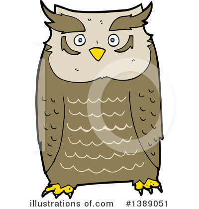 Royalty-Free (RF) Owl Clipart Illustration by lineartestpilot - Stock Sample #1389051
