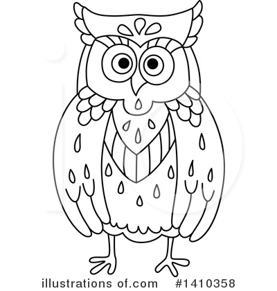 Royalty-Free (RF) Owl Clipart Illustration by Vector Tradition SM - Stock Sample #1410358