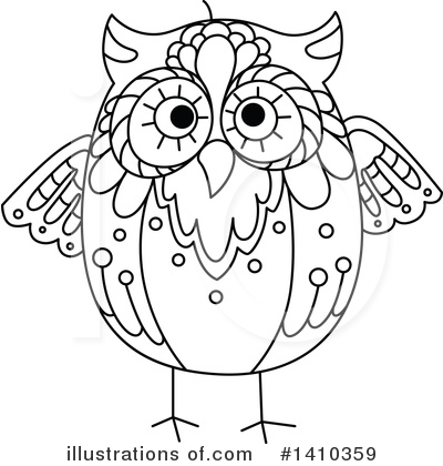 Royalty-Free (RF) Owl Clipart Illustration by Vector Tradition SM - Stock Sample #1410359