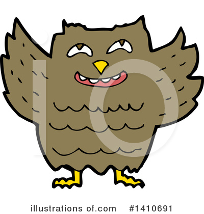 Royalty-Free (RF) Owl Clipart Illustration by lineartestpilot - Stock Sample #1410691