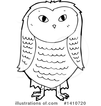 Royalty-Free (RF) Owl Clipart Illustration by lineartestpilot - Stock Sample #1410720