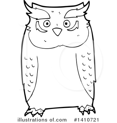 Royalty-Free (RF) Owl Clipart Illustration by lineartestpilot - Stock Sample #1410721