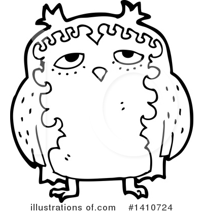 Royalty-Free (RF) Owl Clipart Illustration by lineartestpilot - Stock Sample #1410724