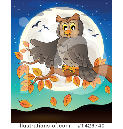 Royalty-Free (RF) Owl Clipart Illustration by visekart - Stock Sample #1426740