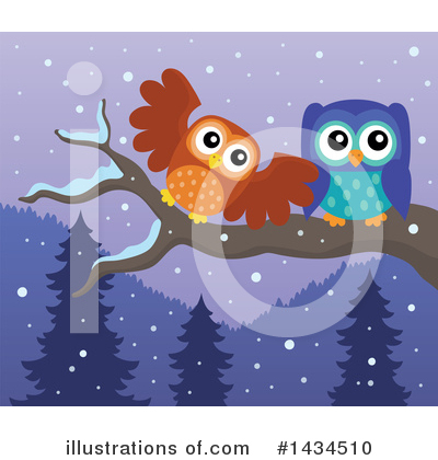 Royalty-Free (RF) Owl Clipart Illustration by visekart - Stock Sample #1434510