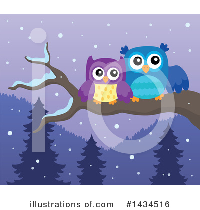 Royalty-Free (RF) Owl Clipart Illustration by visekart - Stock Sample #1434516
