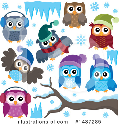 Royalty-Free (RF) Owl Clipart Illustration by visekart - Stock Sample #1437285