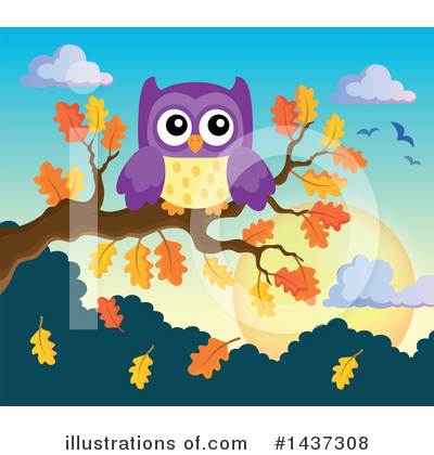 Royalty-Free (RF) Owl Clipart Illustration by visekart - Stock Sample #1437308