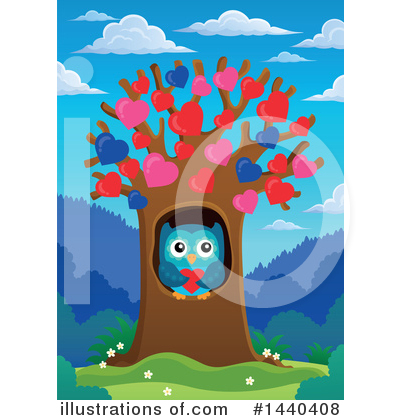 Royalty-Free (RF) Owl Clipart Illustration by visekart - Stock Sample #1440408
