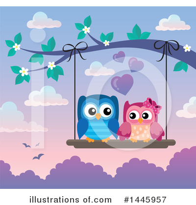 Royalty-Free (RF) Owl Clipart Illustration by visekart - Stock Sample #1445957
