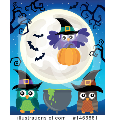 Royalty-Free (RF) Owl Clipart Illustration by visekart - Stock Sample #1466881