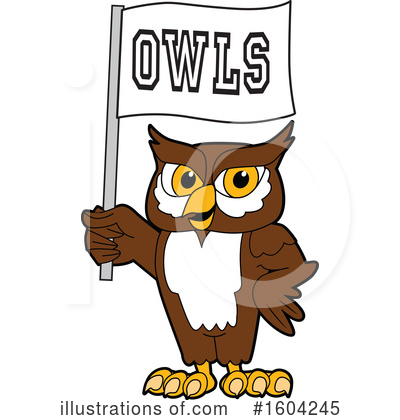 Royalty-Free (RF) Owl Clipart Illustration by Mascot Junction - Stock Sample #1604245