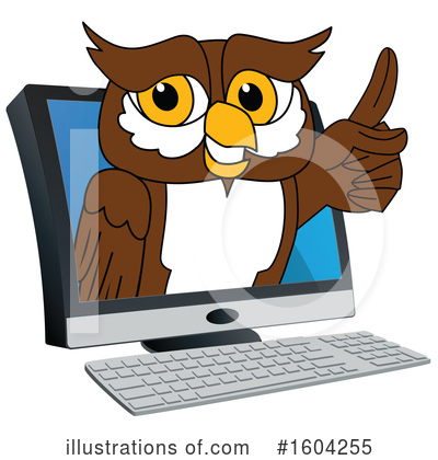 Royalty-Free (RF) Owl Clipart Illustration by Mascot Junction - Stock Sample #1604255