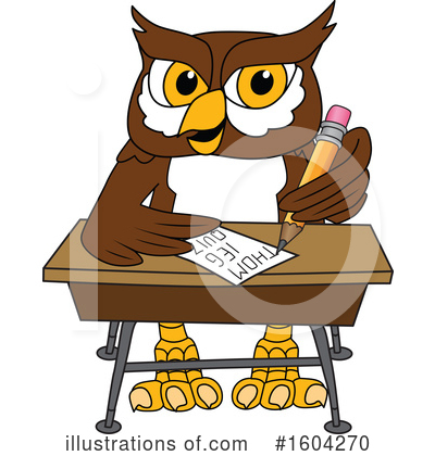 Royalty-Free (RF) Owl Clipart Illustration by Mascot Junction - Stock Sample #1604270