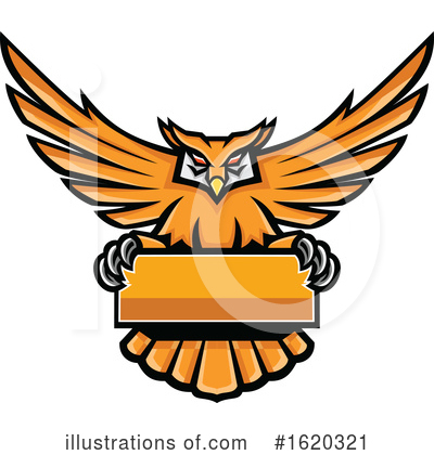 Royalty-Free (RF) Owl Clipart Illustration by patrimonio - Stock Sample #1620321