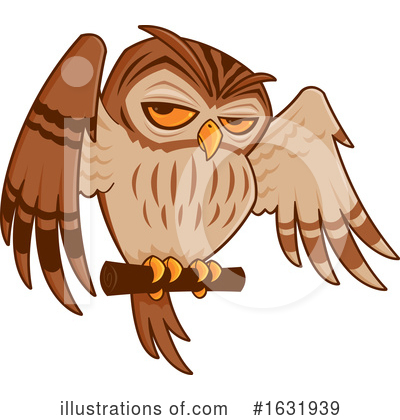 Royalty-Free (RF) Owl Clipart Illustration by John Schwegel - Stock Sample #1631939