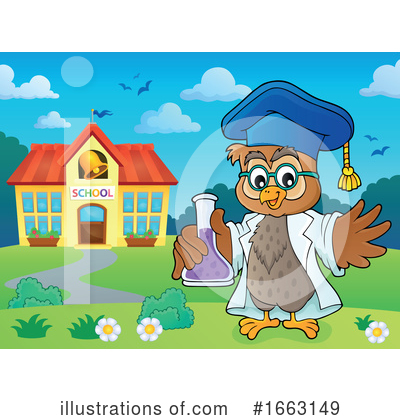 Royalty-Free (RF) Owl Clipart Illustration by visekart - Stock Sample #1663149