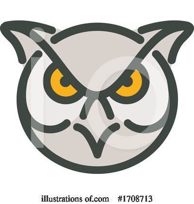 Royalty-Free (RF) Owl Clipart Illustration by patrimonio - Stock Sample #1708713