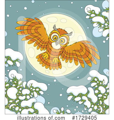 Royalty-Free (RF) Owl Clipart Illustration by Alex Bannykh - Stock Sample #1729405