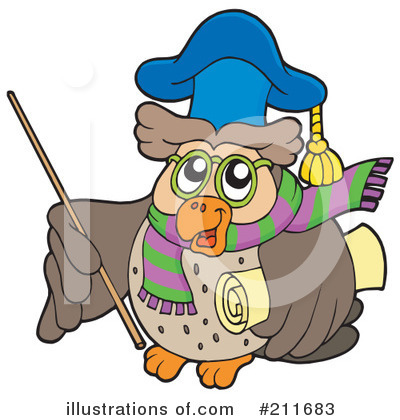 Royalty-Free (RF) Owl Clipart Illustration by visekart - Stock Sample #211683
