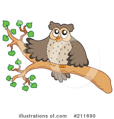 Royalty-Free (RF) Owl Clipart Illustration by visekart - Stock Sample #211690