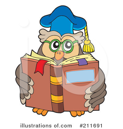 Royalty-Free (RF) Owl Clipart Illustration by visekart - Stock Sample #211691