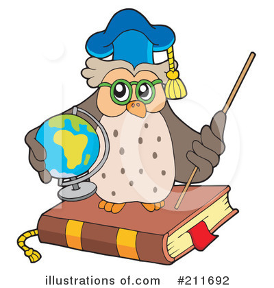 Royalty-Free (RF) Owl Clipart Illustration by visekart - Stock Sample #211692