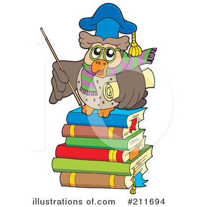 Royalty-Free (RF) Owl Clipart Illustration by visekart - Stock Sample #211694