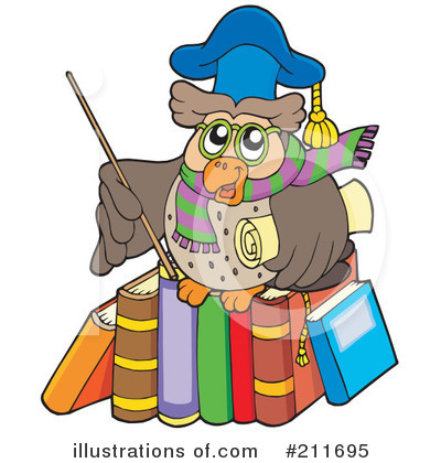 Royalty-Free (RF) Owl Clipart Illustration by visekart - Stock Sample #211695