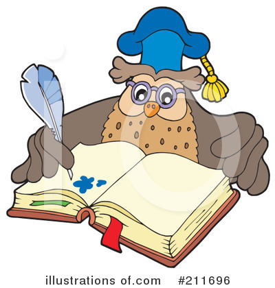 Royalty-Free (RF) Owl Clipart Illustration by visekart - Stock Sample #211696