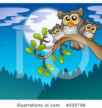 Royalty-Free (RF) Owl Clipart Illustration by visekart - Stock Sample #220798