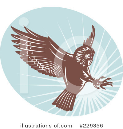 Royalty-Free (RF) Owl Clipart Illustration by patrimonio - Stock Sample #229356