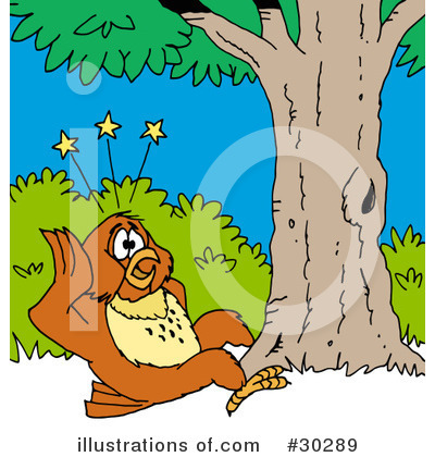 Royalty-Free (RF) Owl Clipart Illustration by LaffToon - Stock Sample #30289