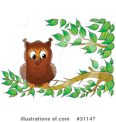 Royalty-Free (RF) Owl Clipart Illustration by Alex Bannykh - Stock Sample #31147