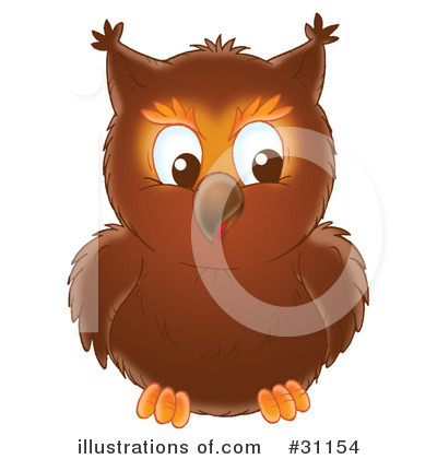 Royalty-Free (RF) Owl Clipart Illustration by Alex Bannykh - Stock Sample #31154