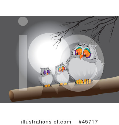 Royalty-Free (RF) Owl Clipart Illustration by pauloribau - Stock Sample #45717