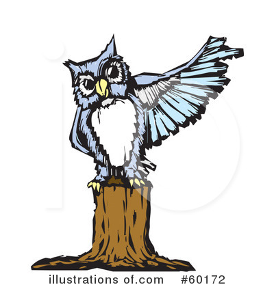 Royalty-Free (RF) Owl Clipart Illustration by xunantunich - Stock Sample #60172