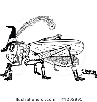 Grasshopper Clipart #1202995 by Prawny Vintage