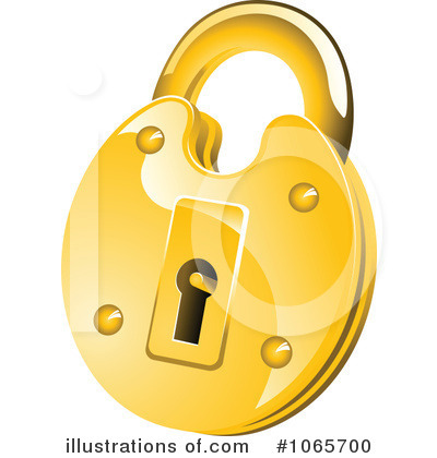 Royalty-Free (RF) Padlock Clipart Illustration by Vector Tradition SM - Stock Sample #1065700