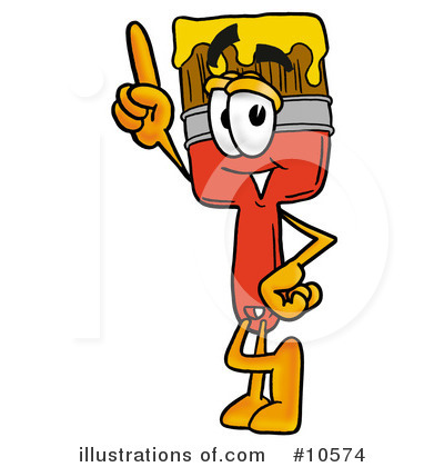 Royalty-Free (RF) Paint Brush Clipart Illustration by Mascot Junction - Stock Sample #10574