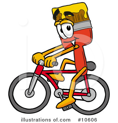Bicyclist Clipart #10606 by Mascot Junction
