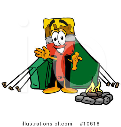 Royalty-Free (RF) Paint Brush Clipart Illustration by Mascot Junction - Stock Sample #10616