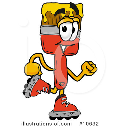 Royalty-Free (RF) Paint Brush Clipart Illustration by Mascot Junction - Stock Sample #10632