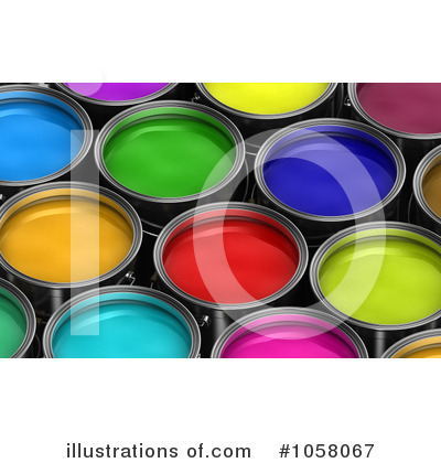 Paint Buckets Clipart #1058067 by stockillustrations