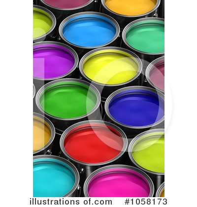 Paint Buckets Clipart #1058173 by stockillustrations