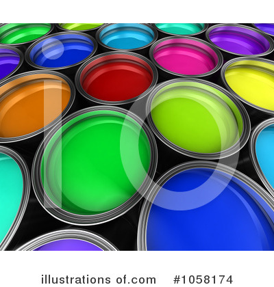 Paint Buckets Clipart #1058174 by stockillustrations