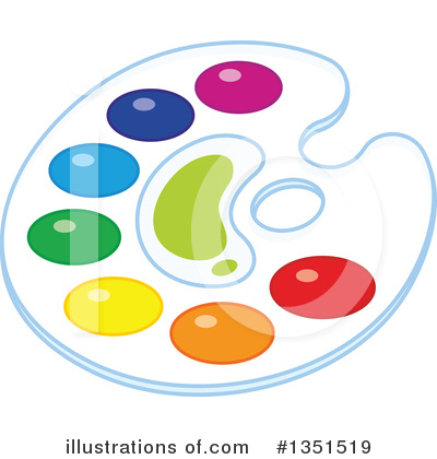 Royalty-Free (RF) Paint Palette Clipart Illustration by Alex Bannykh - Stock Sample #1351519