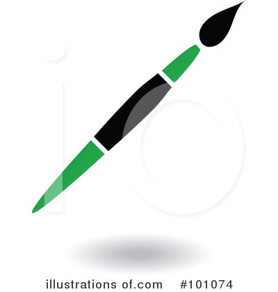 Royalty-Free (RF) Paintbrush Clipart Illustration by cidepix - Stock Sample #101074