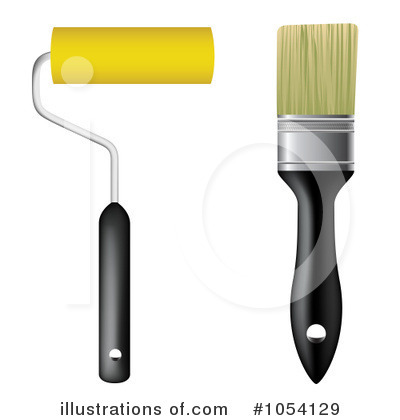 Royalty-Free (RF) Paintbrush Clipart Illustration by vectorace - Stock Sample #1054129