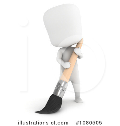 Royalty-Free (RF) Paintbrush Clipart Illustration by BNP Design Studio - Stock Sample #1080505